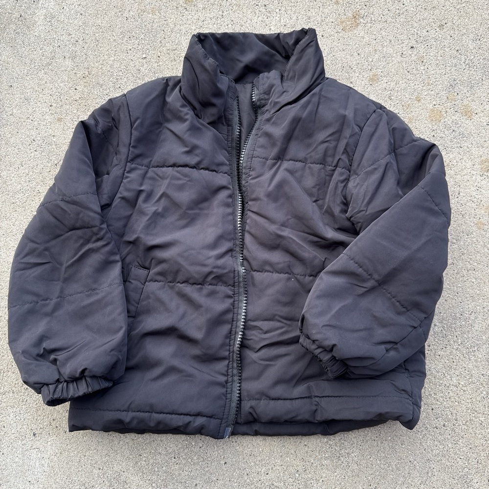 Kids Black Puffer Jacket
